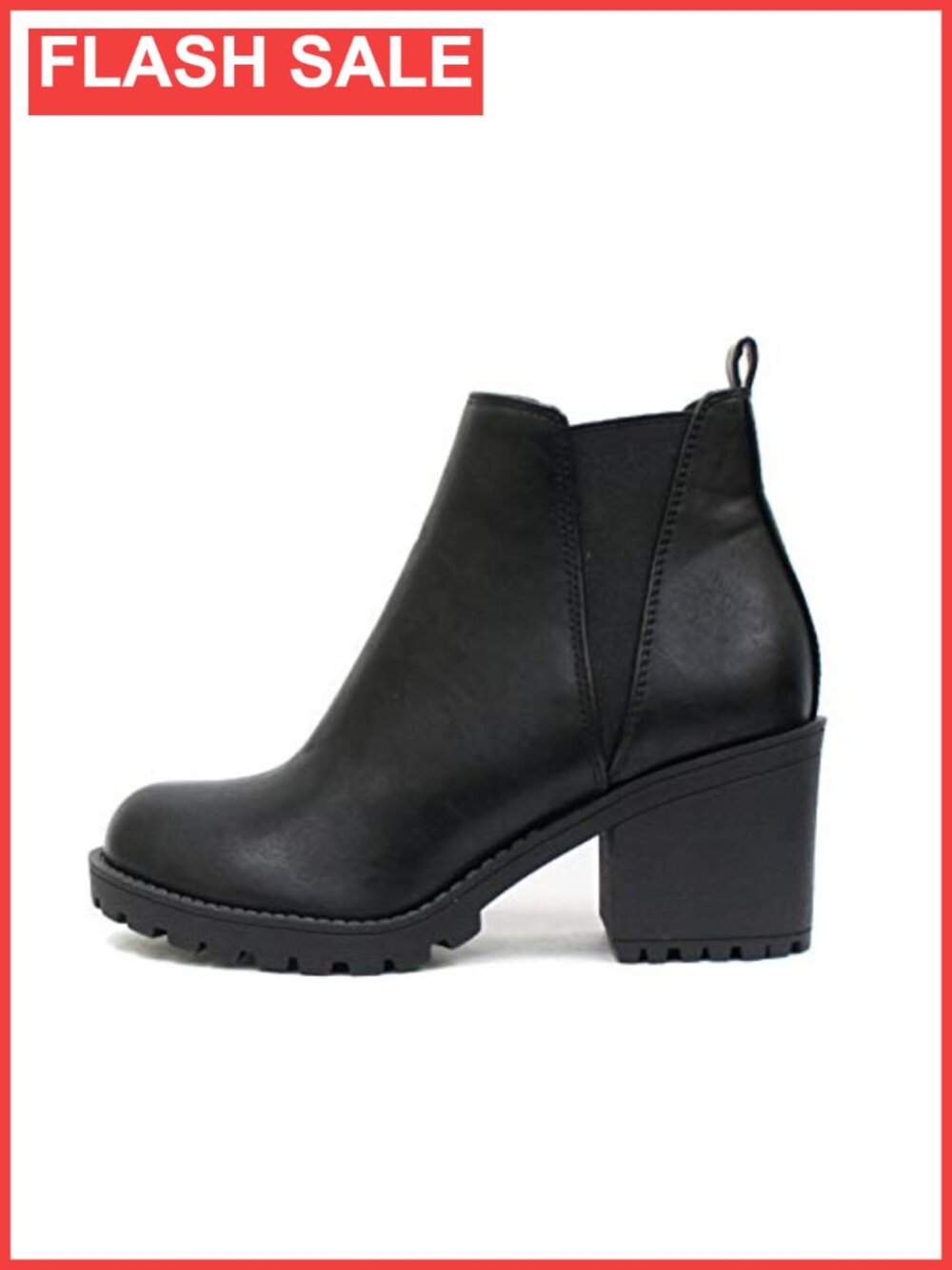 Women's Ankle Bootie Faux Suede Block Heel Elastic Gore Casual
